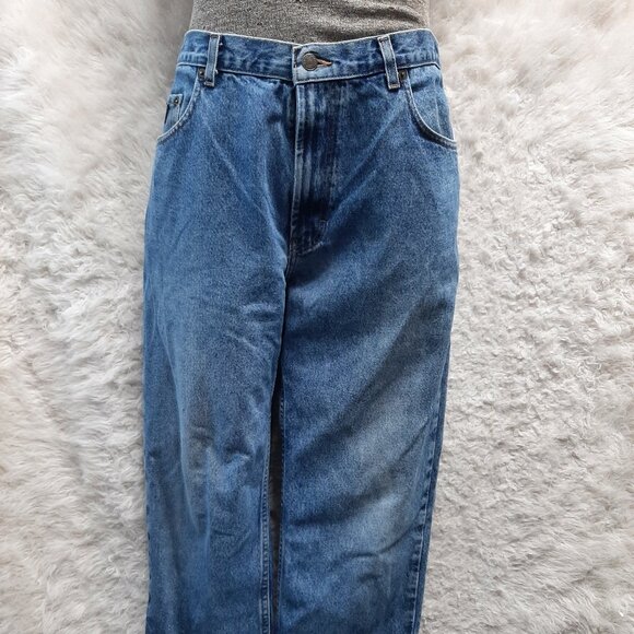 Vintage Chaps Ralph Lauren Man's Blue Relax Fit Straight Legs Denim Jeans 36/34 - Picture 1 of 10